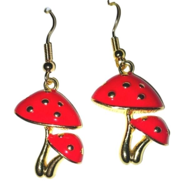 Super cute mushroom dangle earrings - Picture 5 of 6